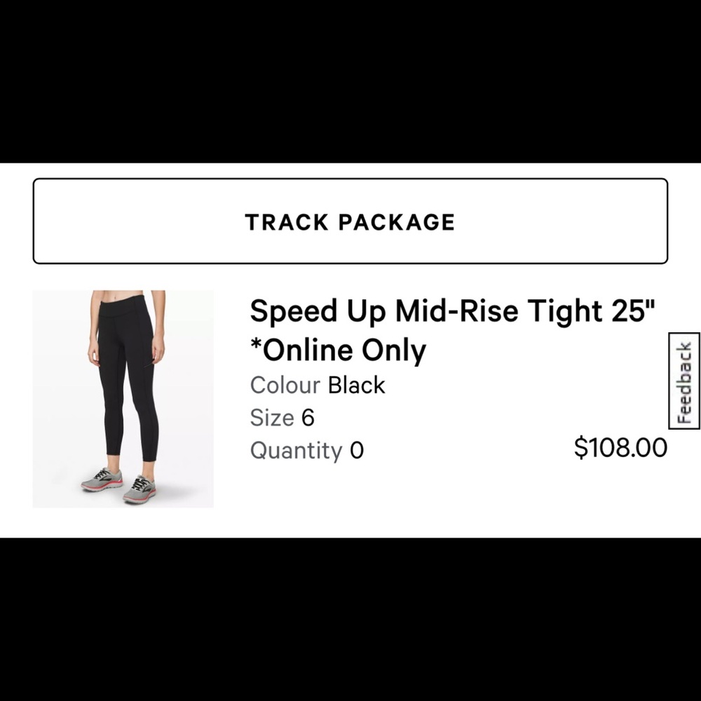 Hardly worn Lululemon Speed Up Mid Rise Tight 25”